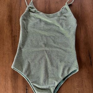NWT MIKOH Green Shimmer Lele One Piece